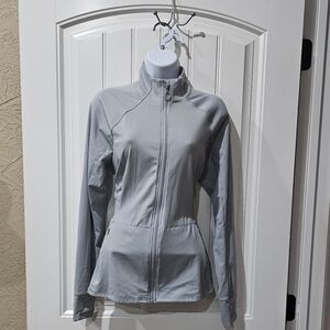 Fabletics Light Gray Utility Jacket